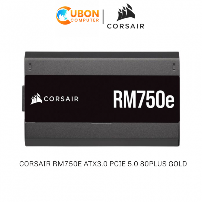 POWER SUPPLY CORSAIR RM750E ATX 3.0 PCIE 5.0 - 750W 80 PLUS GOLD (CP-9020248-NA) ประกันศูนย์ 7 ปี